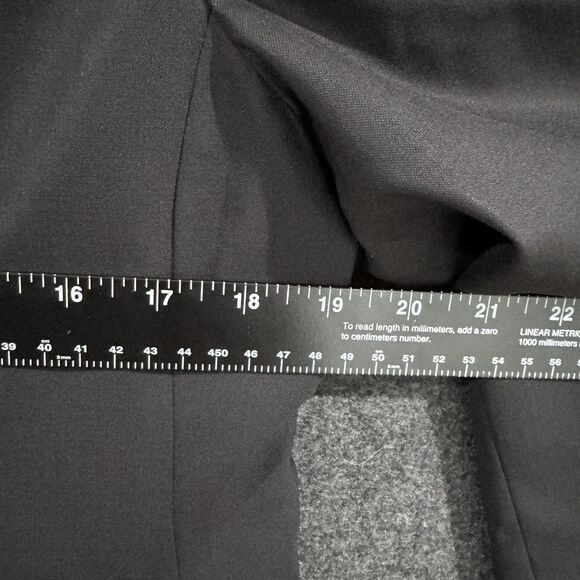 BCBGMAXAZRIA Martine Blazer Women's Large Black Wool Suit Jacket One Button - Picture 5 of 9